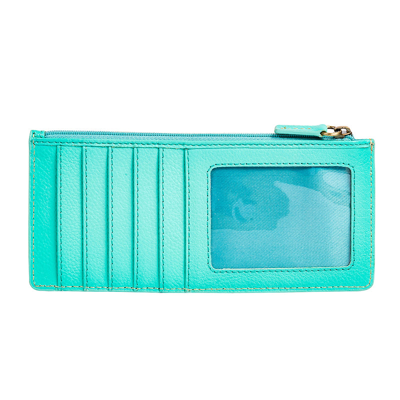 Foothill Creek Long Credit Card Holder in Turquoise