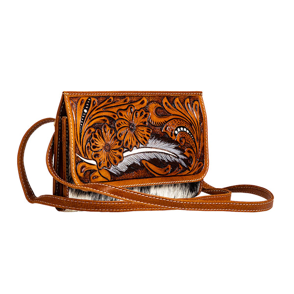 Feather Point Hand-tooled Bag