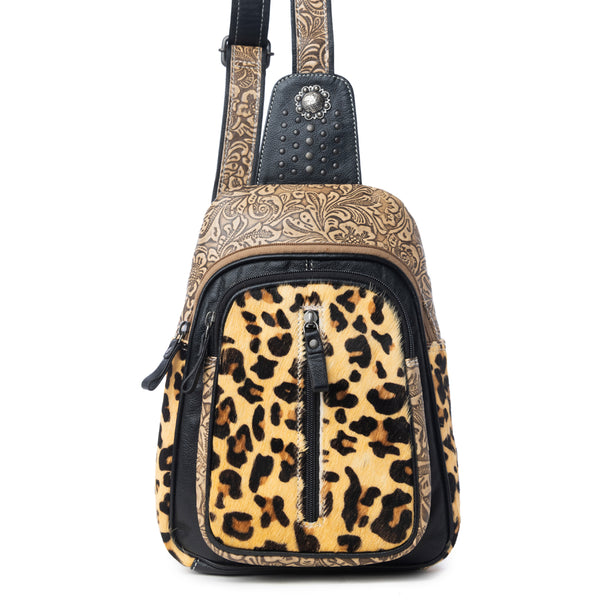 Jaguar Trail Hand-tooled Fanny Pack Bag - Myra USA