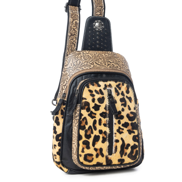 Jaguar Trail Hand-tooled Fanny Pack Bag - Myra USA