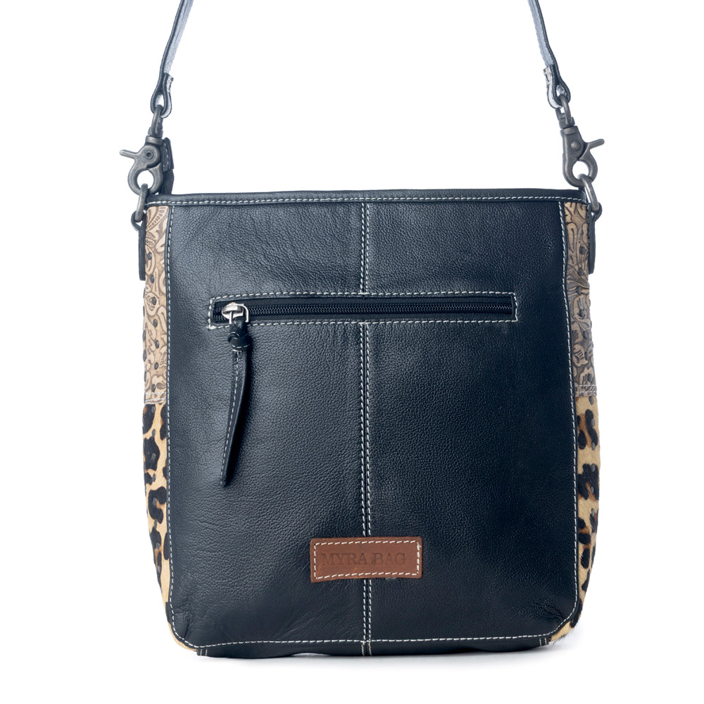 Jaguar Trail Hand-tooled Leather & Hairon Bag