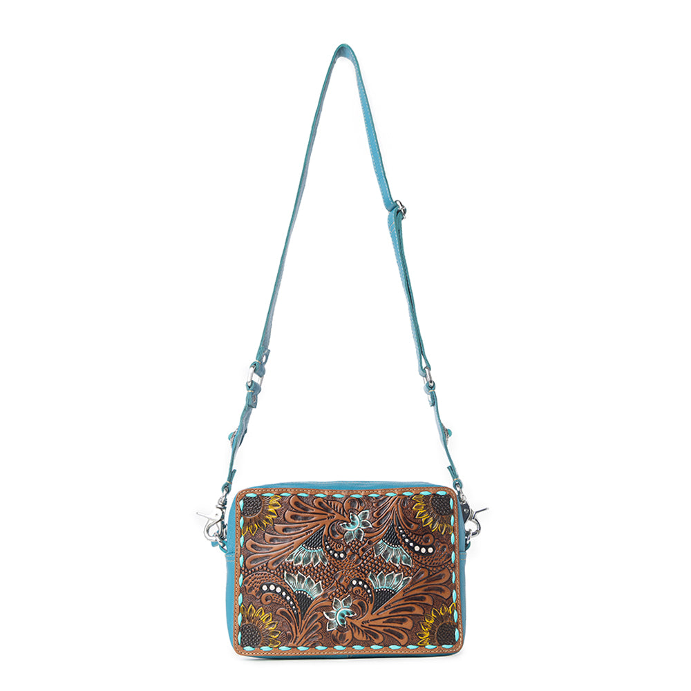 Blooms on the Trail Hand-tooled Bag - Myra USA