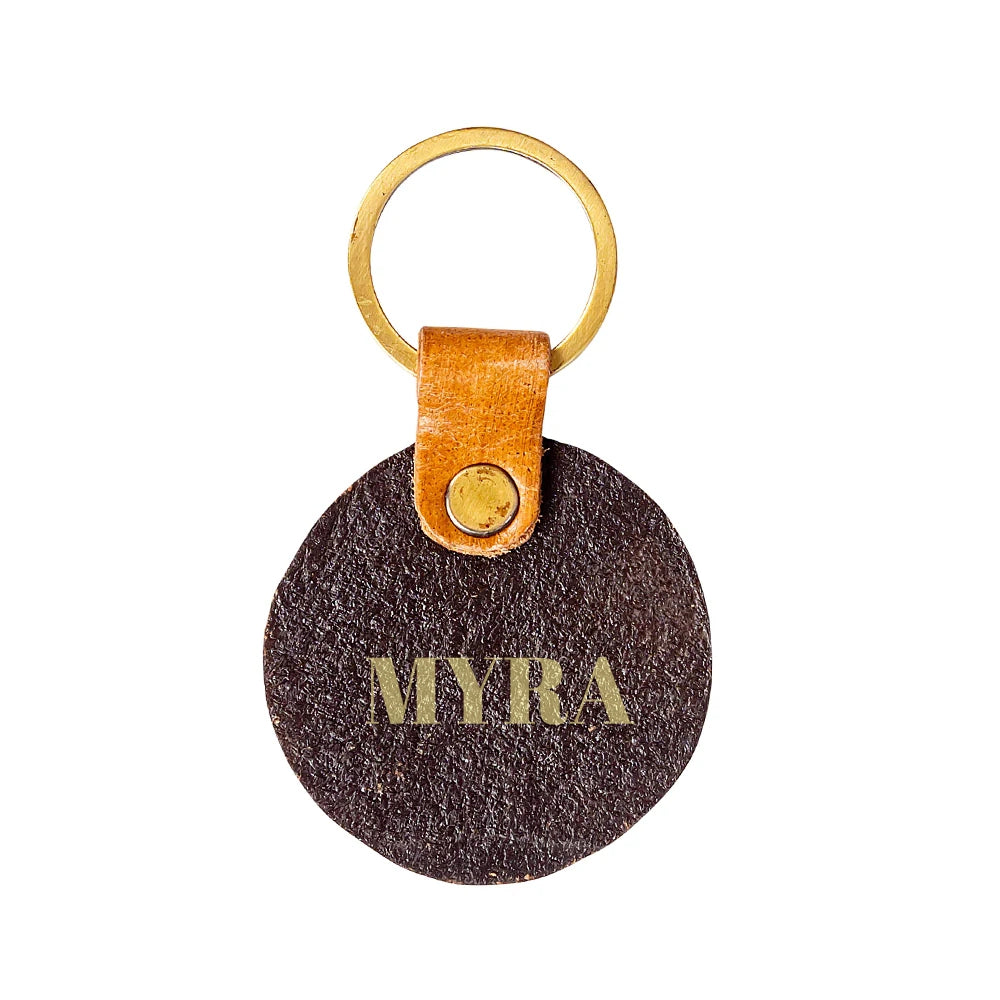 Four Blooms Hand-tooled Key Fob - Myra USA