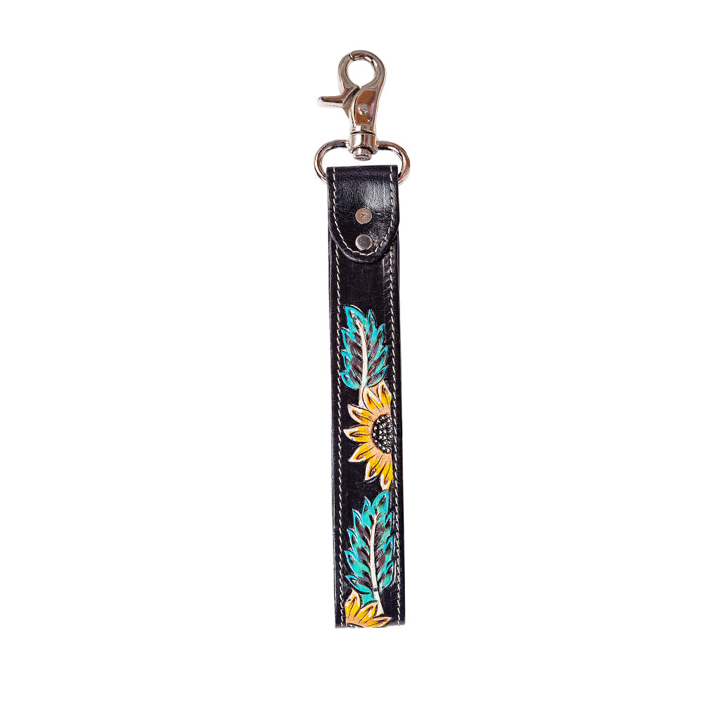 Cheyenne Bloom Hand-tooled Key Fob - Myra USA