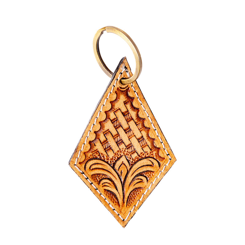 Diamond Trail Hand-tooled Key Fob