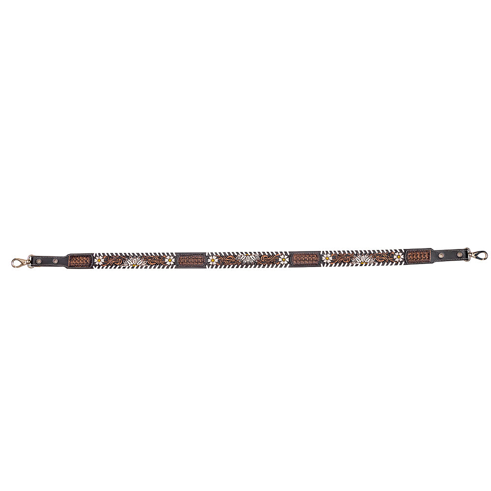 3 Knot Ranch Hand-tooled Leather Strap - Myra USA