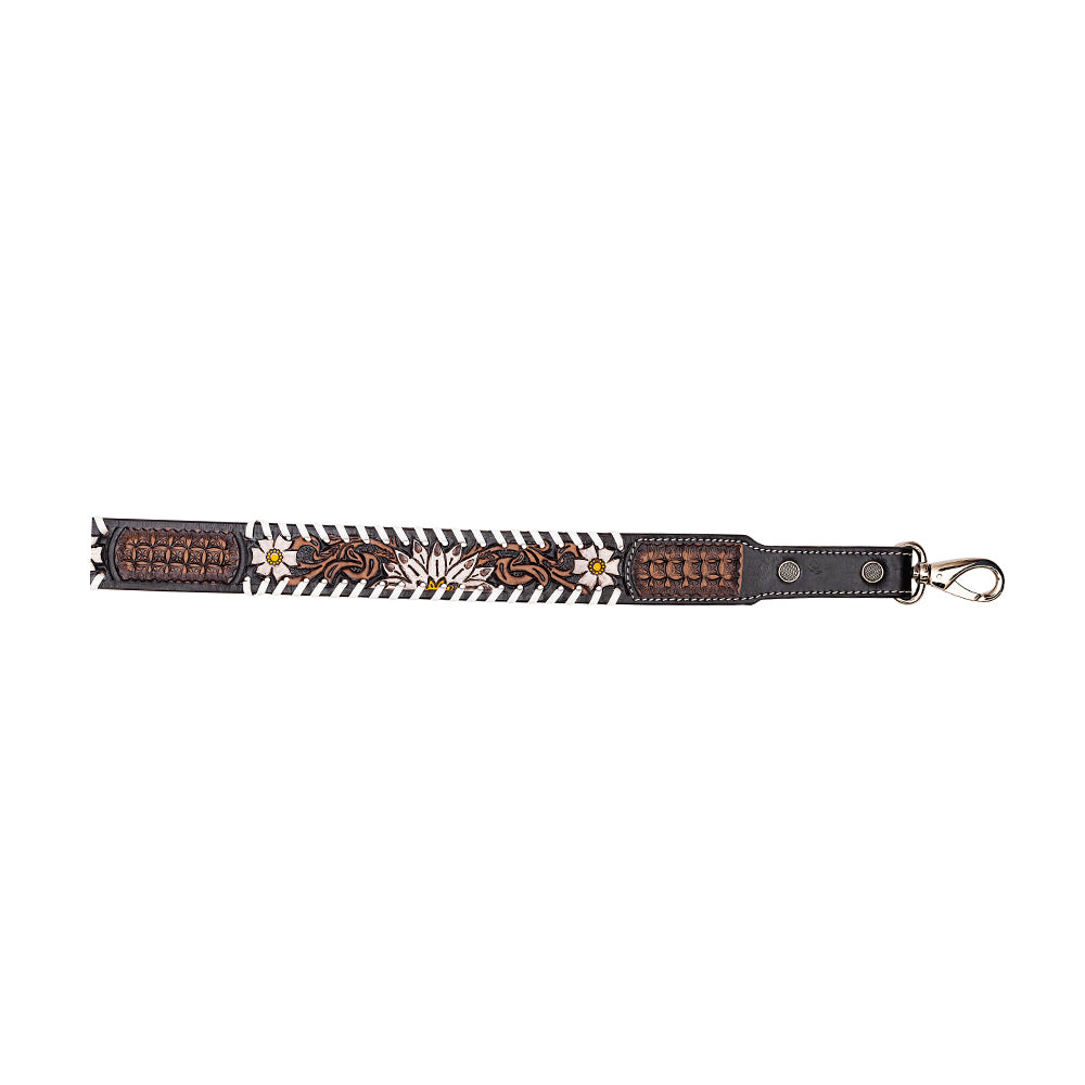 3 Knot Ranch Hand-tooled Leather Strap - Myra USA