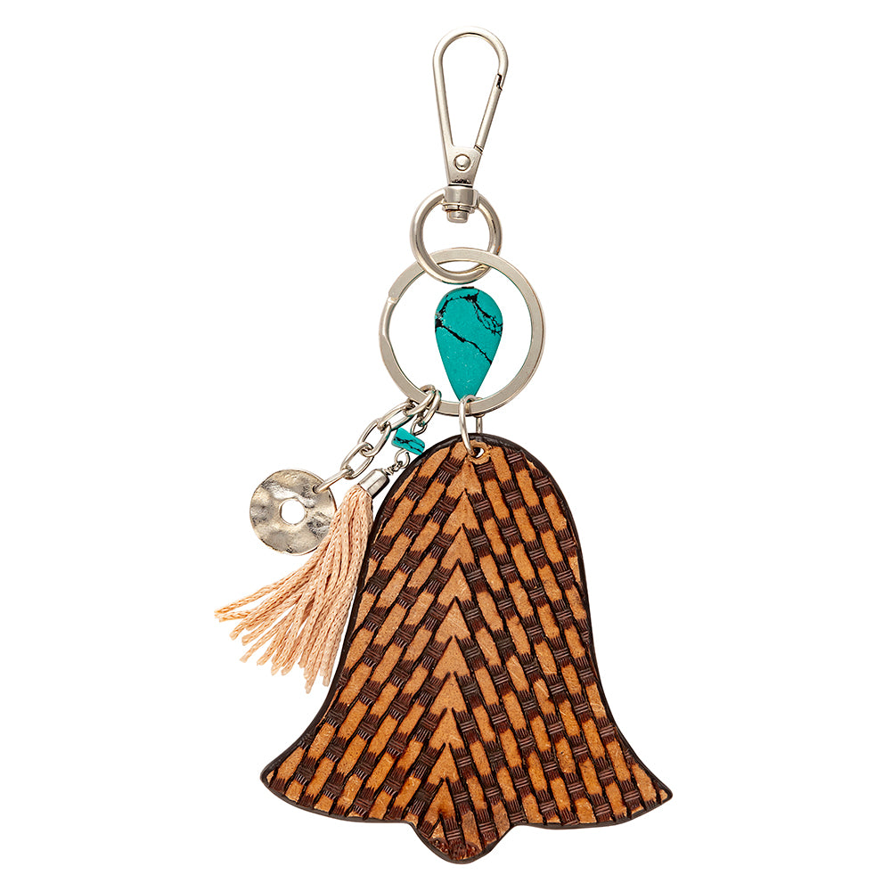 Monikka Bell Hand-tooled Key Fob & Bag Charm - Myra USA