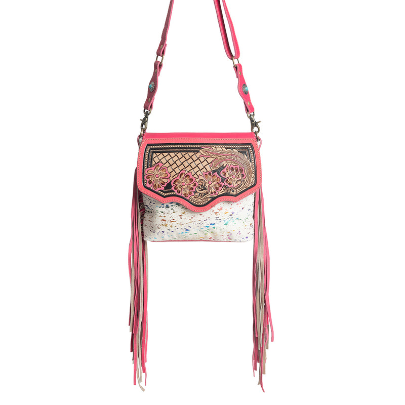 Rosa Verde Hand-Tooled Bag