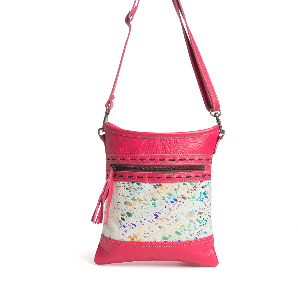 Rosa Verde Small Canvas & Hairon Bag - Myra USA
