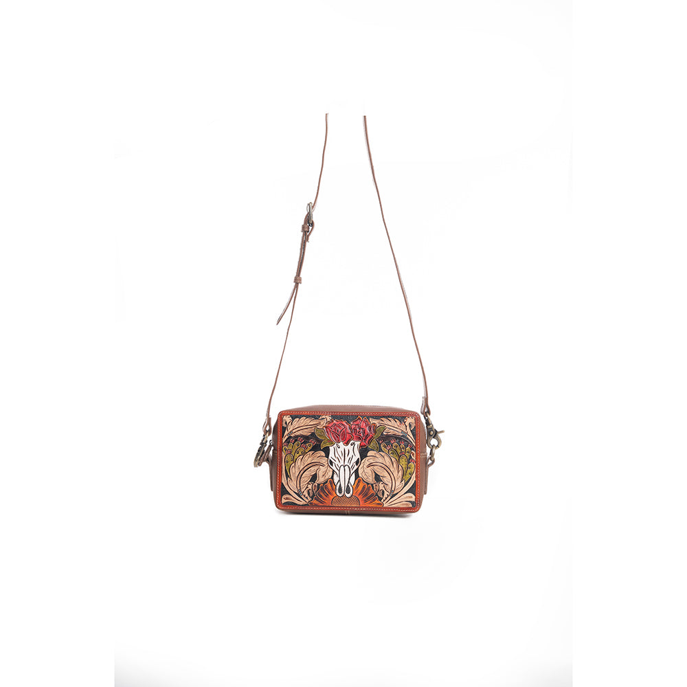 Winds of the Rose Hand-Tooled Bag - Myra USA