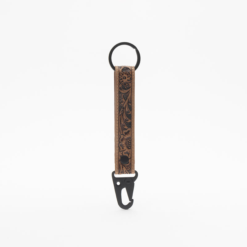 Western Days Hand-tooled Leather Key Fob