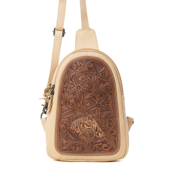 Glorietta Sling Bag In Desert Sand - Myra USA
