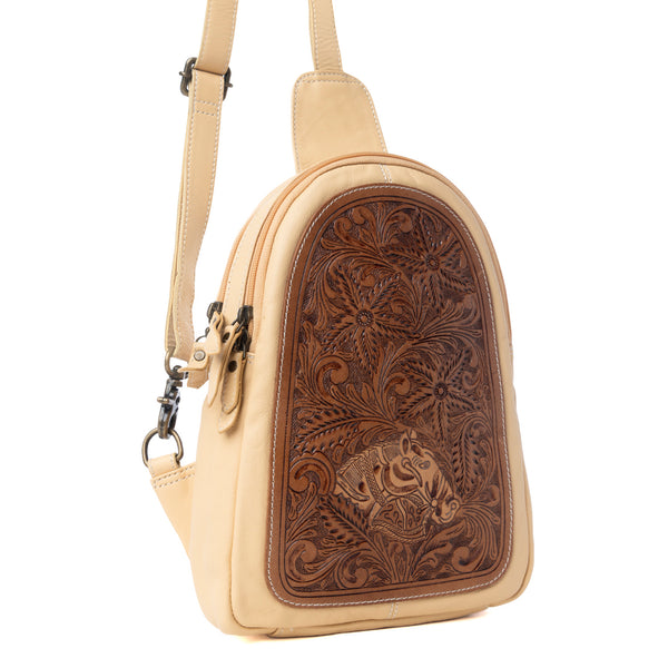 Glorietta Sling Bag In Desert Sand - Myra USA