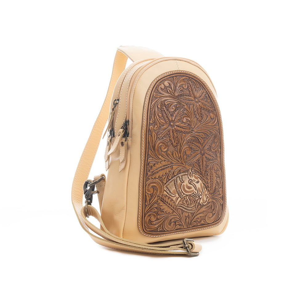 Glorietta Sling Bag In Desert Sand - Myra USA