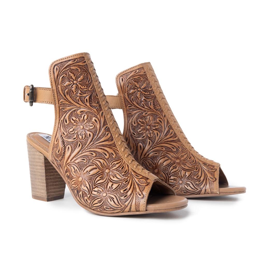Monika Boot In Hand-tooled Leather - Myra USA