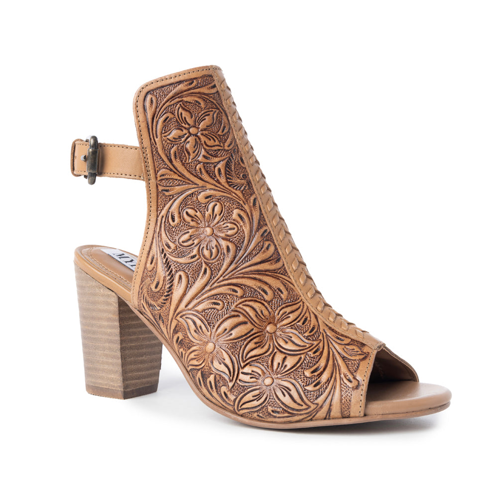 Monika Boot In Hand-tooled Leather - Myra USA