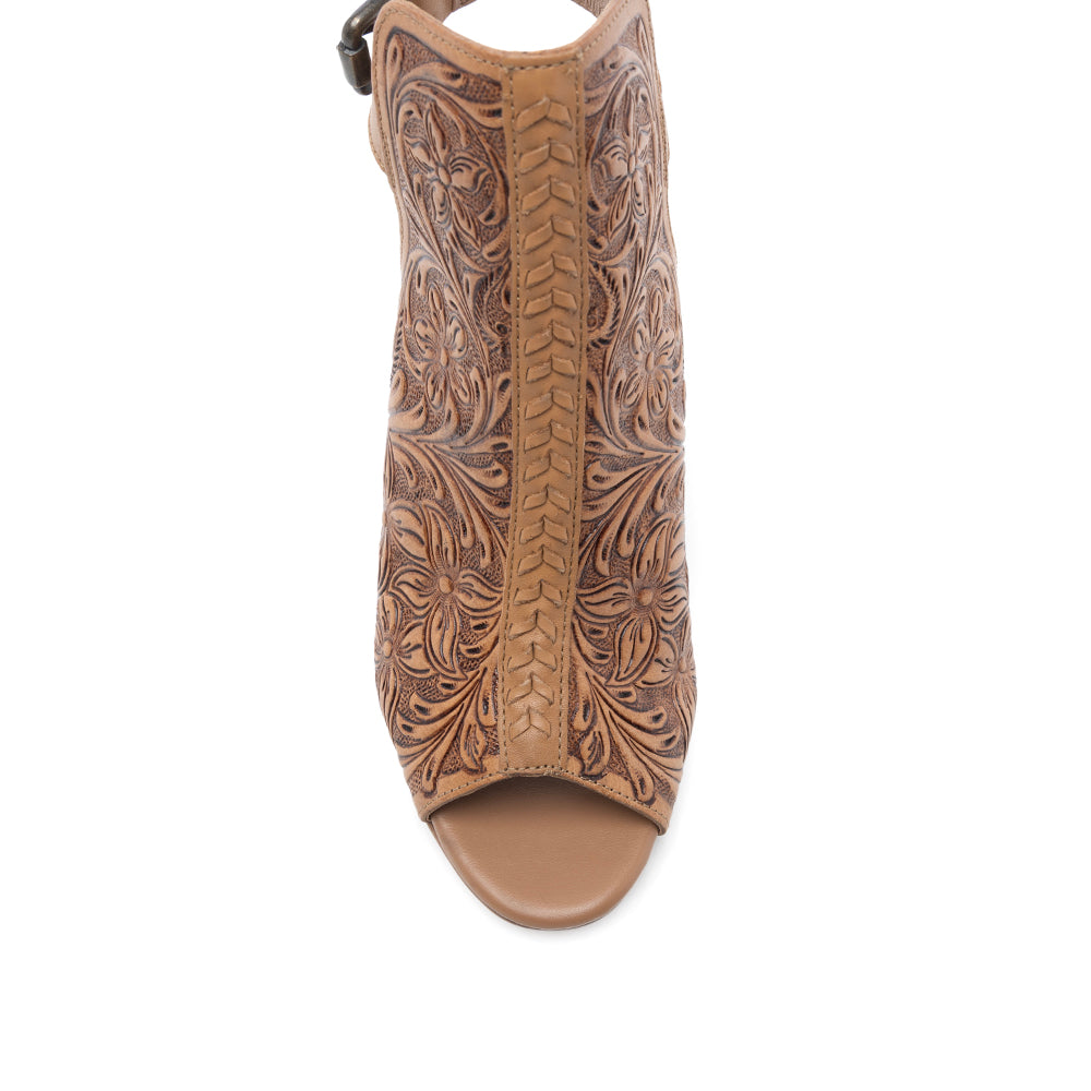 Monika Boot In Hand-tooled Leather - Myra USA