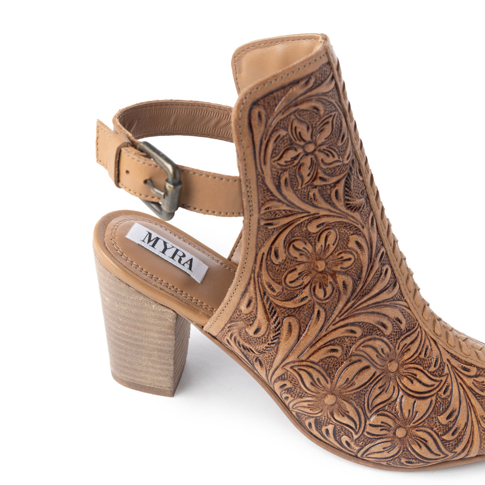 Monika Boot In Hand-tooled Leather - Myra USA