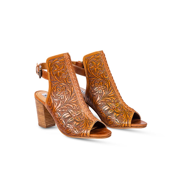 Monika Boot In Hand-tooled Leather