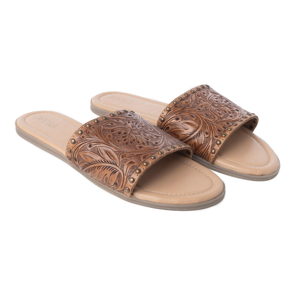 Ellie Hand-Tooled Sandals - Myra USA