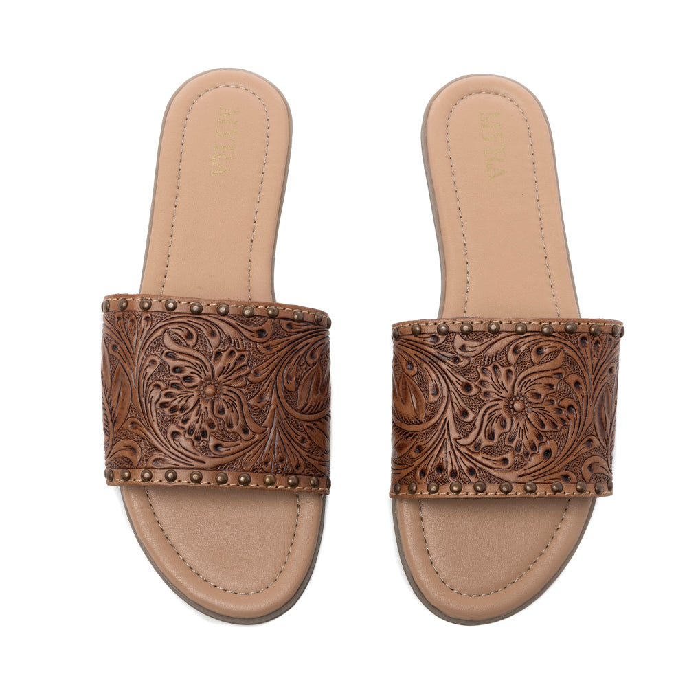 Ellie Hand-Tooled Sandals - Myra USA