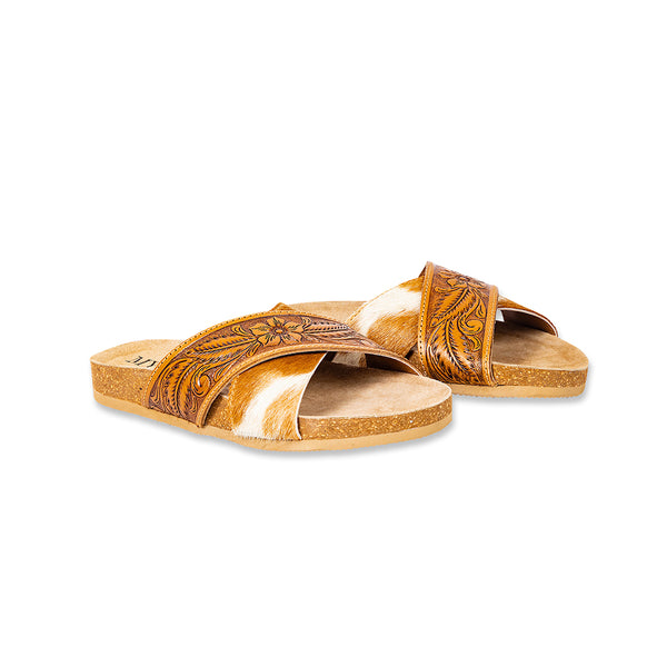 Prairie Hand-Tooled Sandals