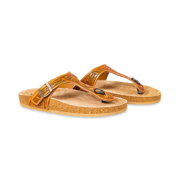 Rosie Trail Hand-Tooled Sandals