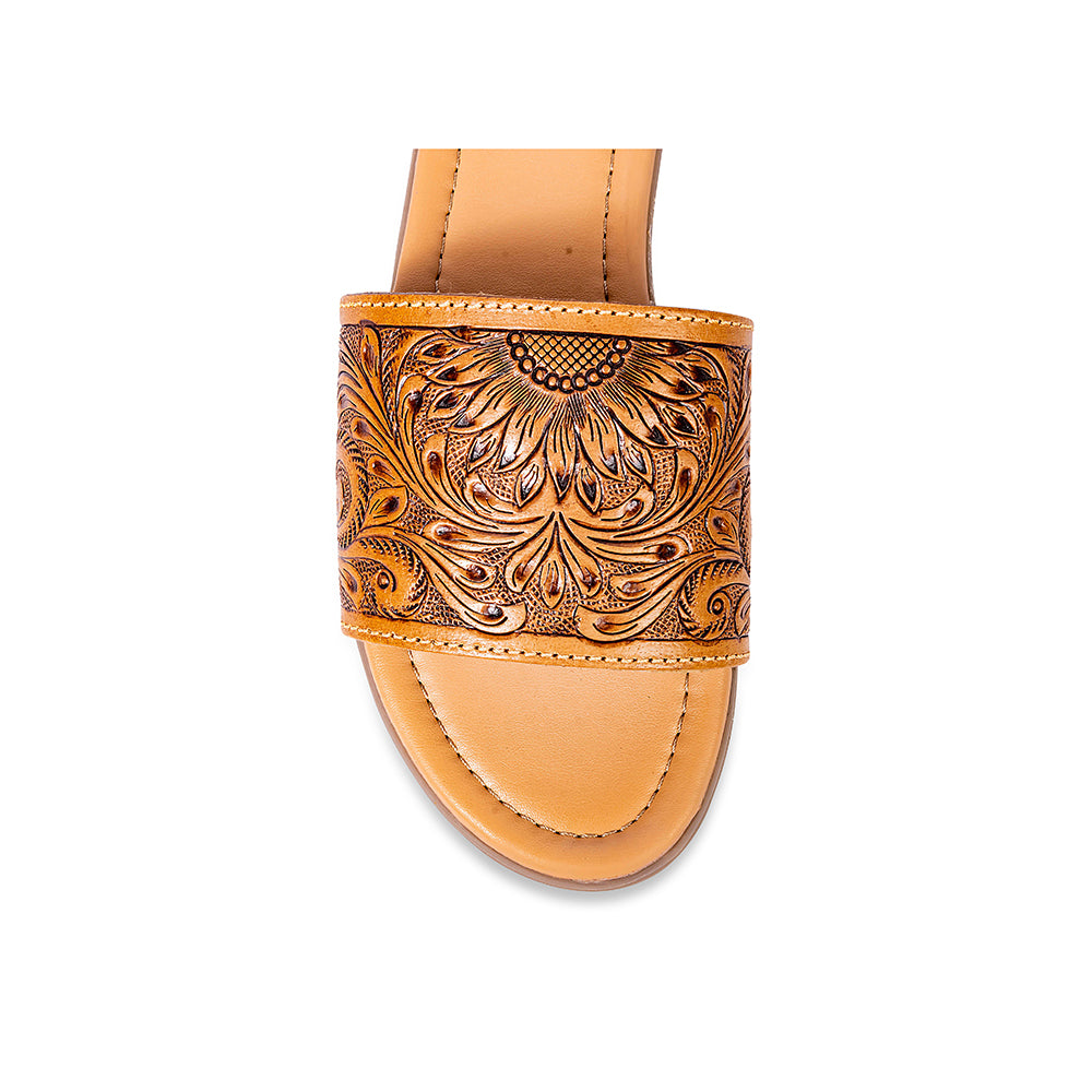 Willa Hand-Tooled Sandals - Myra USA