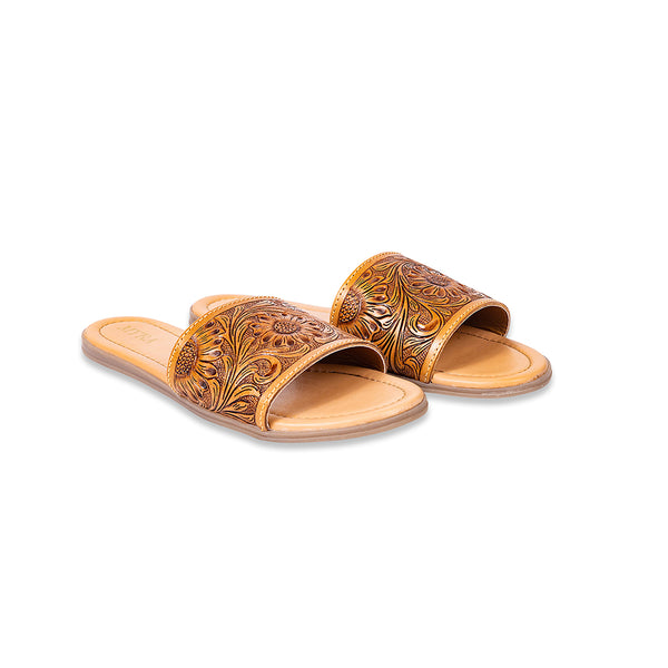 Xena Hand-Tooled Sandals