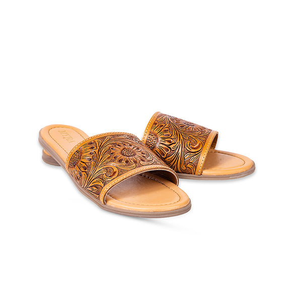 Xena Hand-Tooled Sandals