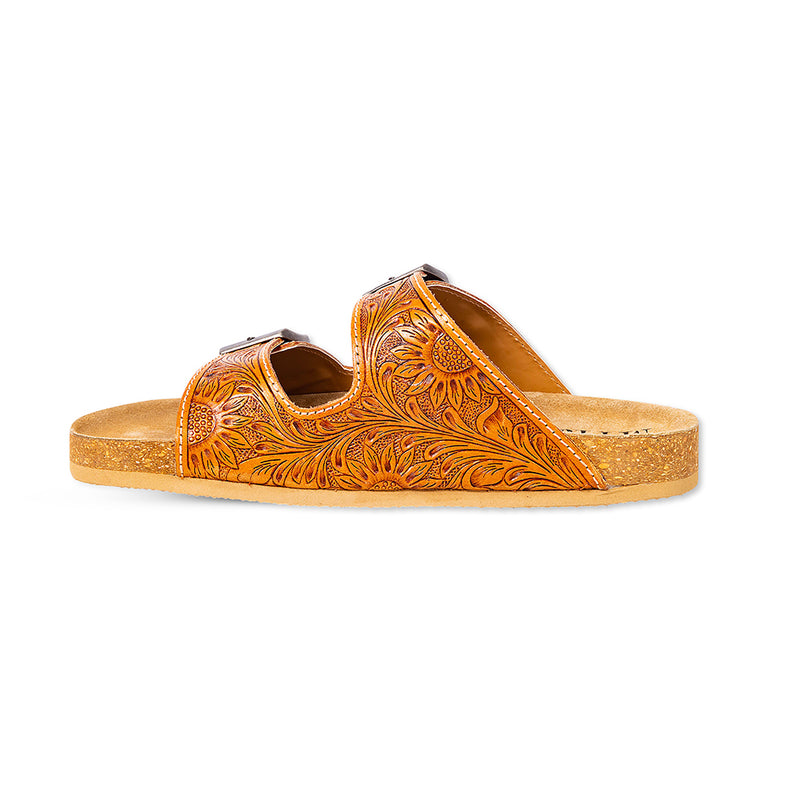 Molly Megan Hand-Tooled Sandals