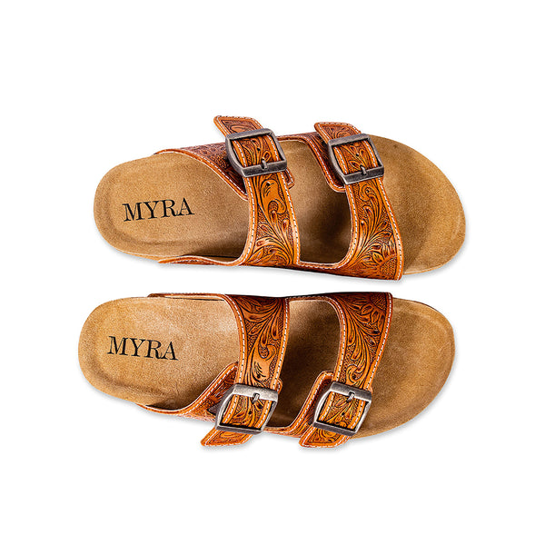 Molly Megan Hand-Tooled Sandals - Myra USA