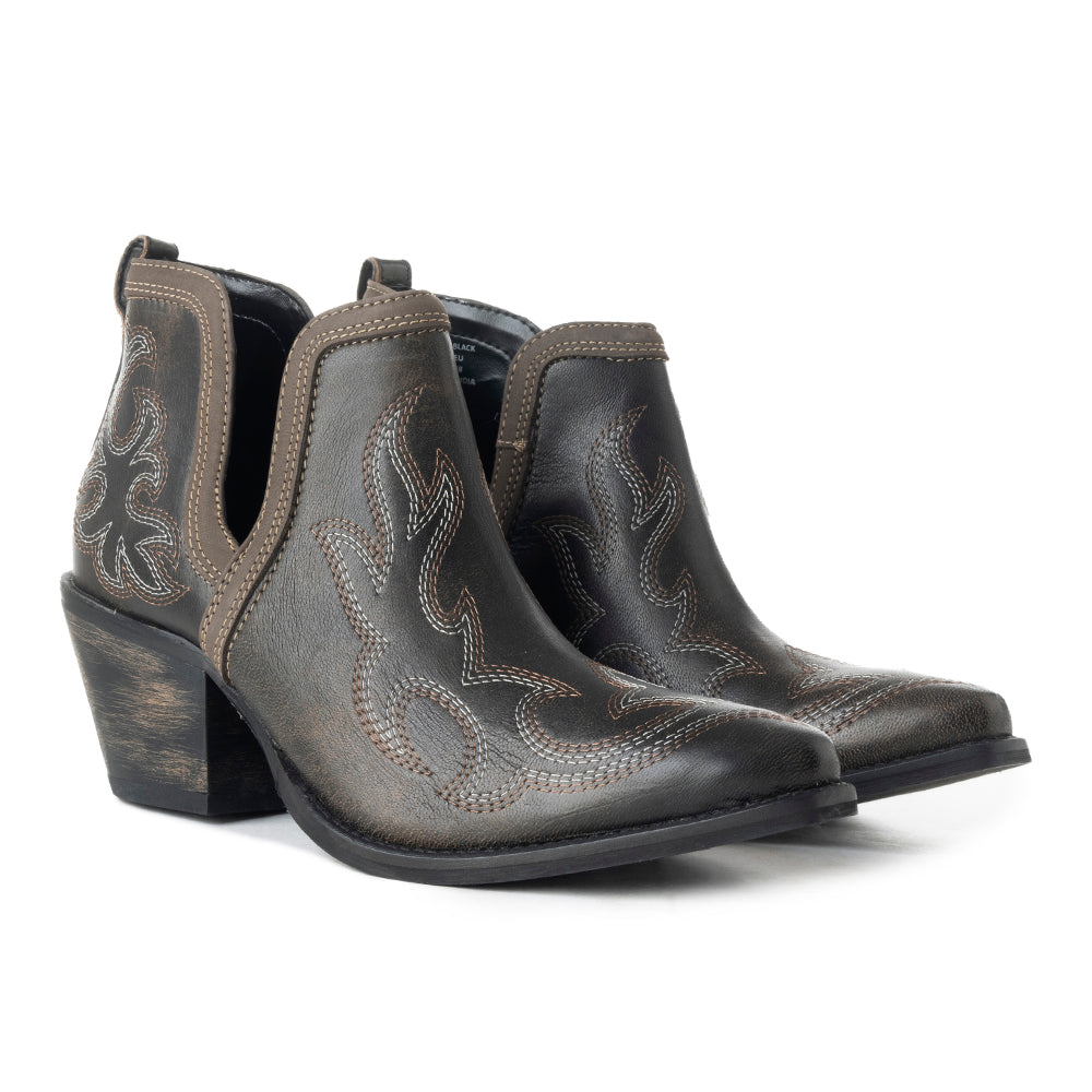 Emmie Faye Stitched Leather Boots - Myra USA