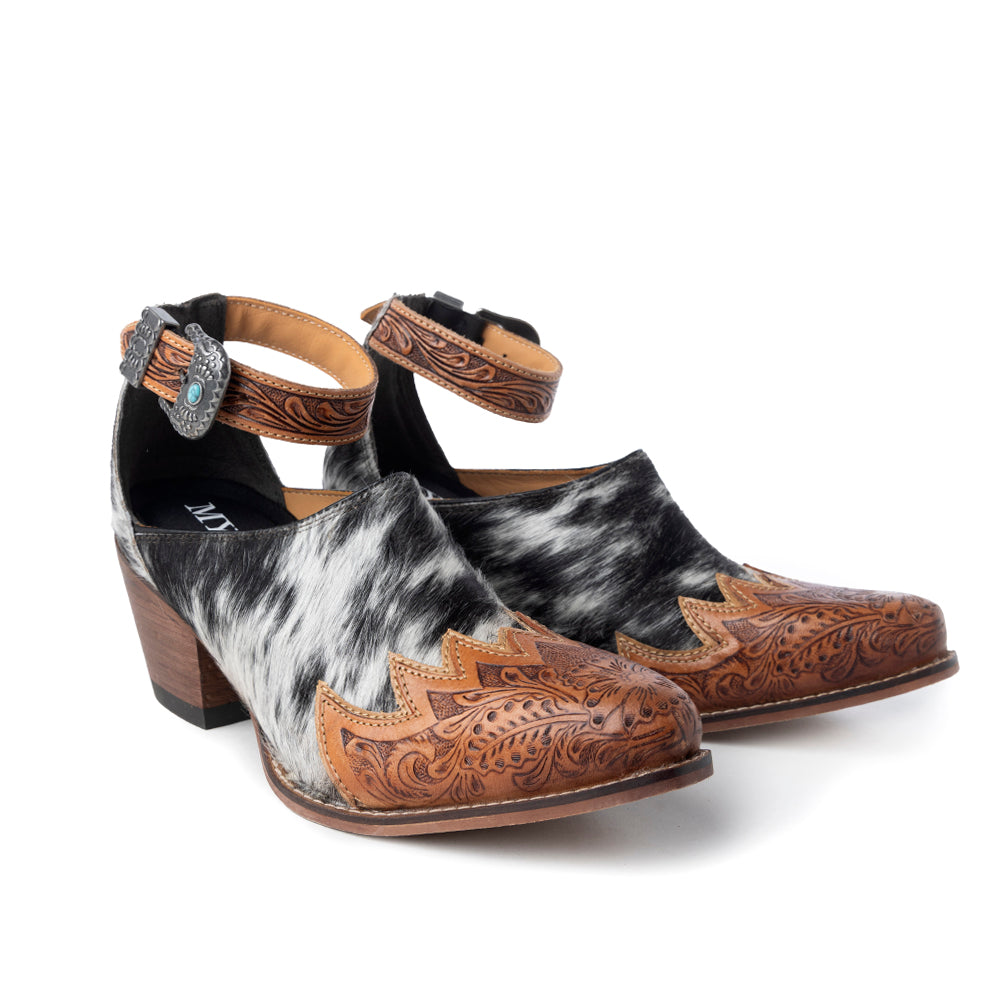 Zora Canyon Hair-On Hide Mules - Myra USA