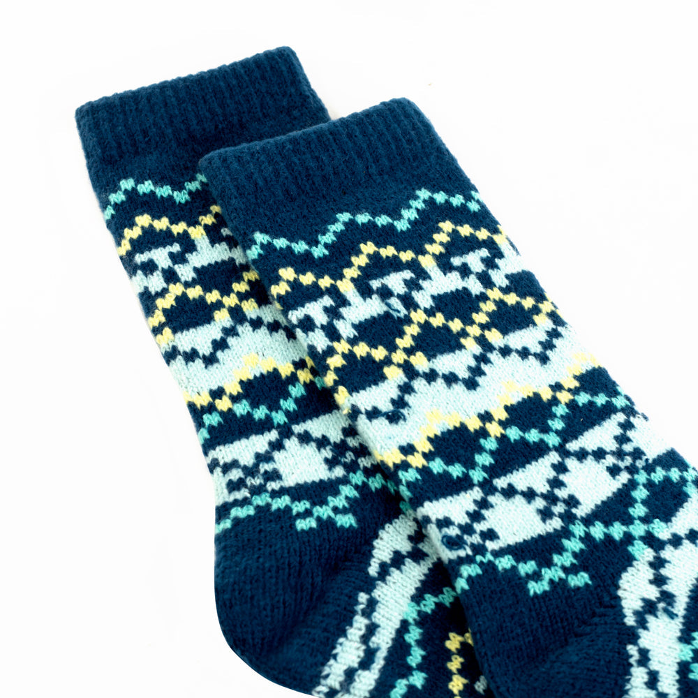 Sokker Blue Patterned Socks - Myra USA