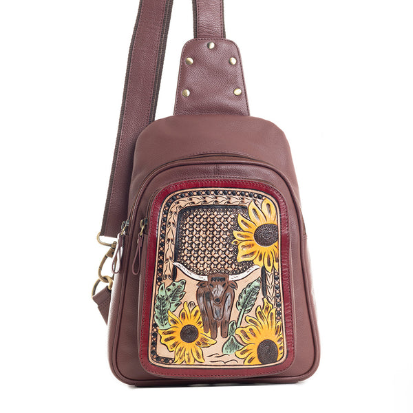 Sunflower Steer Sling Bag