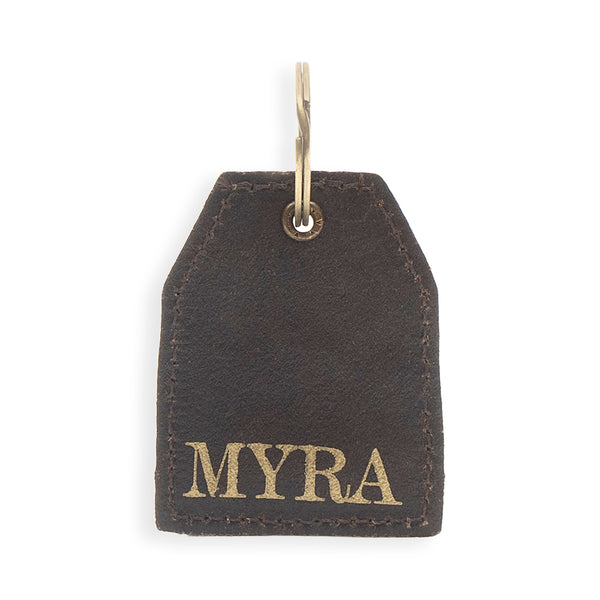 Prickly Pear Party Hand-tooled Leather Key Fob - Myra USA