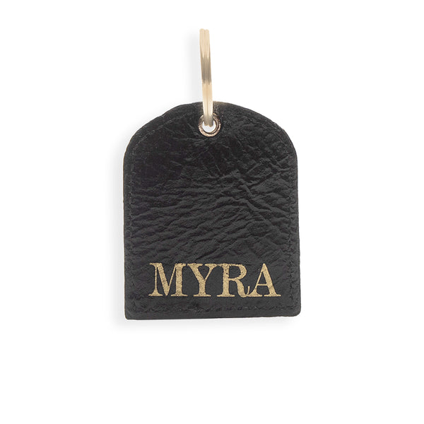 Peeking Bloom Hand-tooled Leather Key Fob - Myra USA