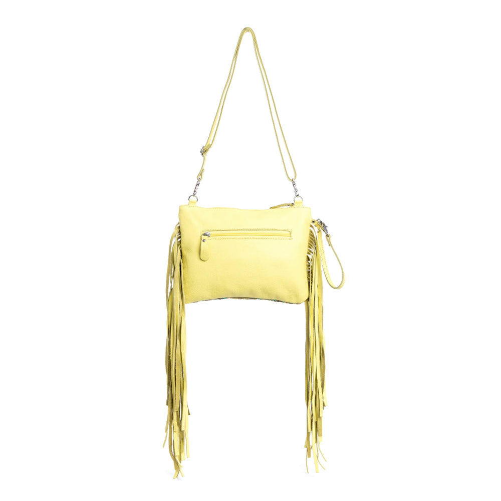 Gold Leather & Hairon Bag - Myra USA