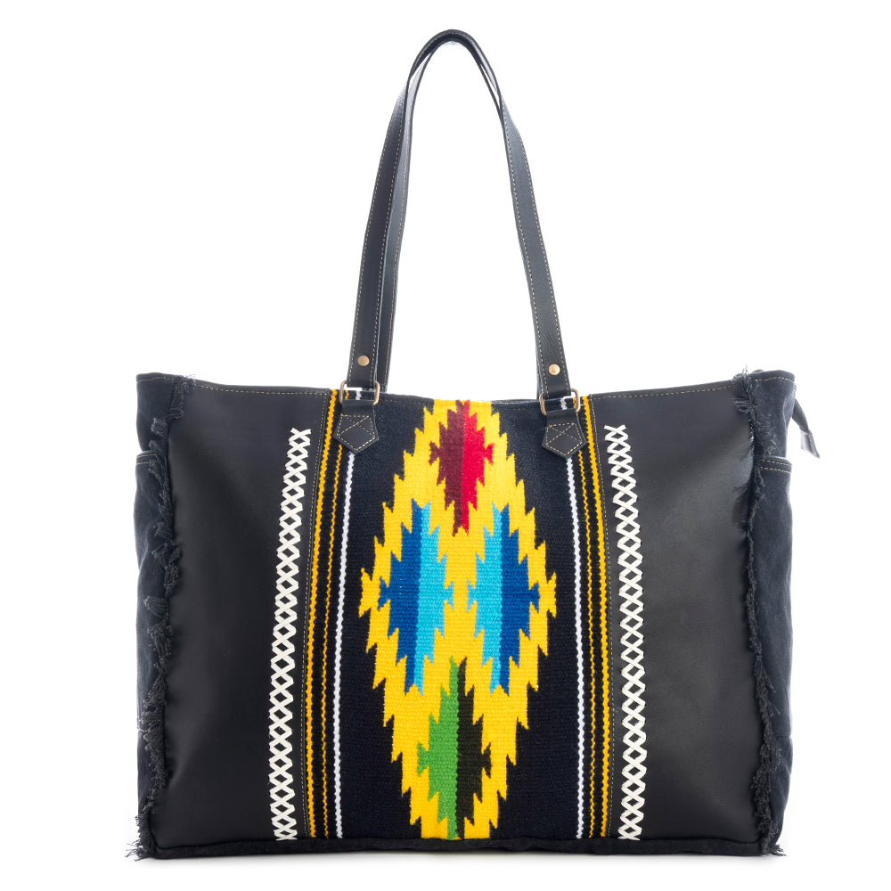 Wagon Trails Weekender Bag in Coal - Myra USA