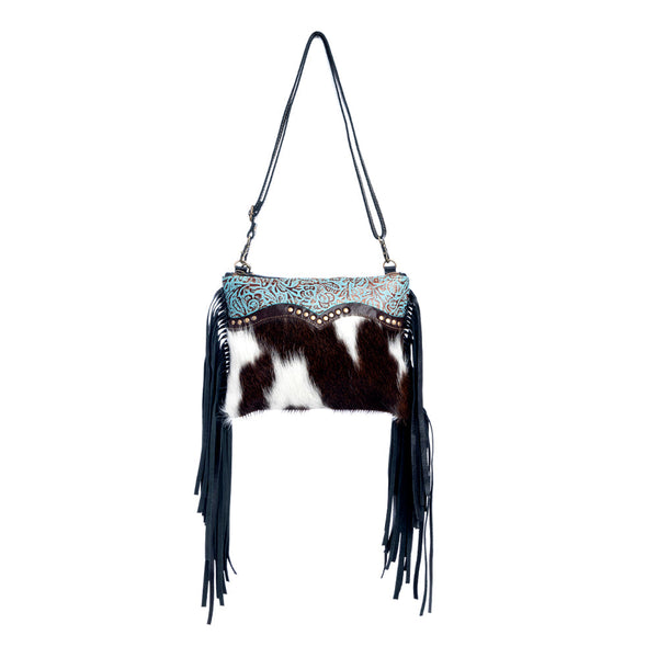 Mescalaro Hill Leather & Hairon Bag in Coal - Myra USA