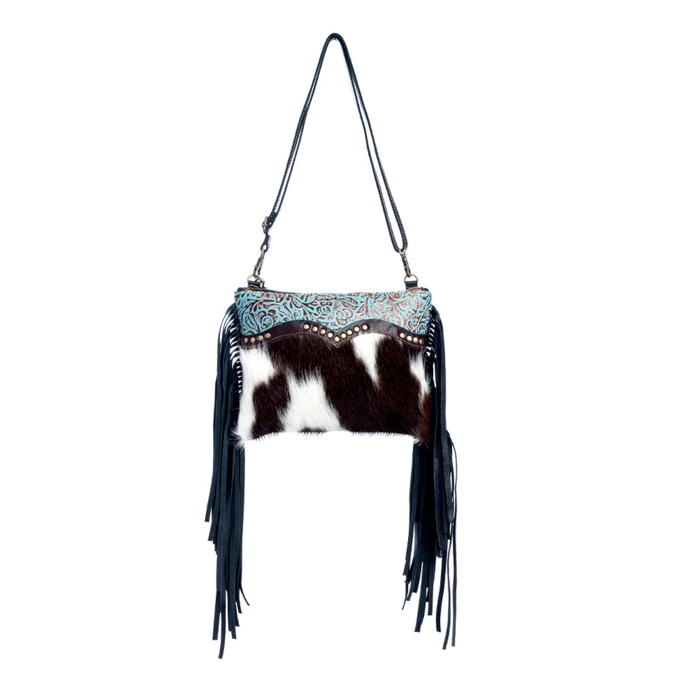 Mescalaro Hill Leather & Hairon Bag in Coal - Myra USA