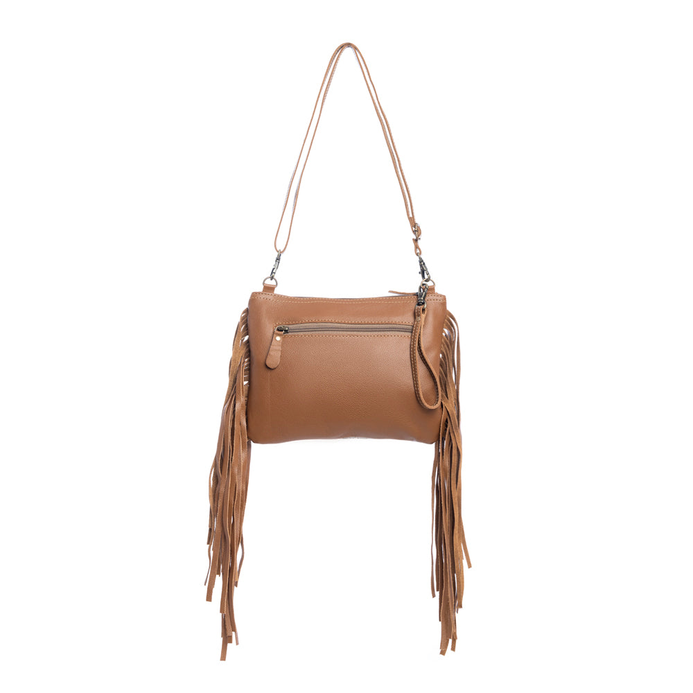 Mescalaro Hill Leather & Hairon Bag in Gold Fleck - Myra USA