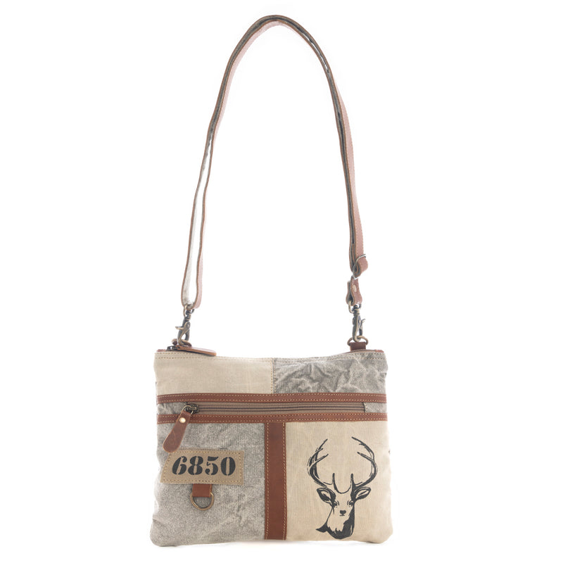 White Hart Deer Small Crossbody Bag