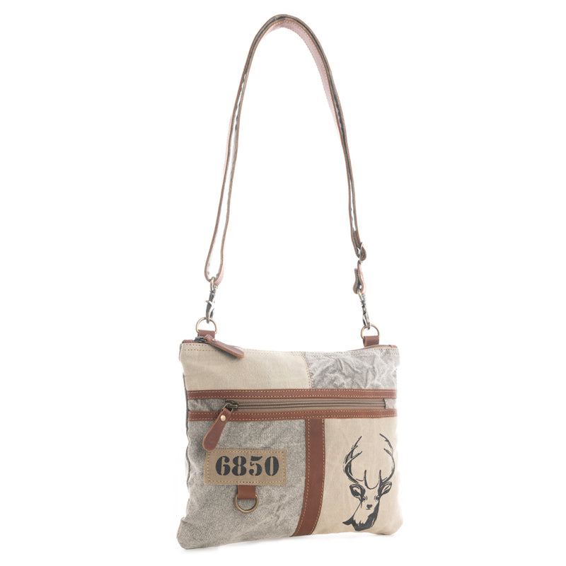 White Hart Deer Small Crossbody Bag