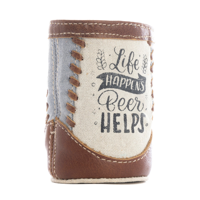 Life Happens Beer Can Holder