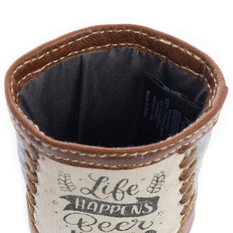 Life Happens Beer Can Holder