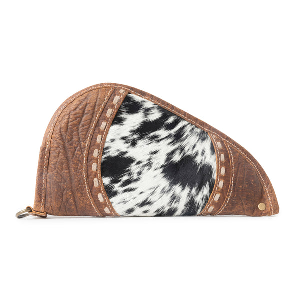 Rustler’s Range Hairon Leather Gun Case in Rustic Tan - Myra USA