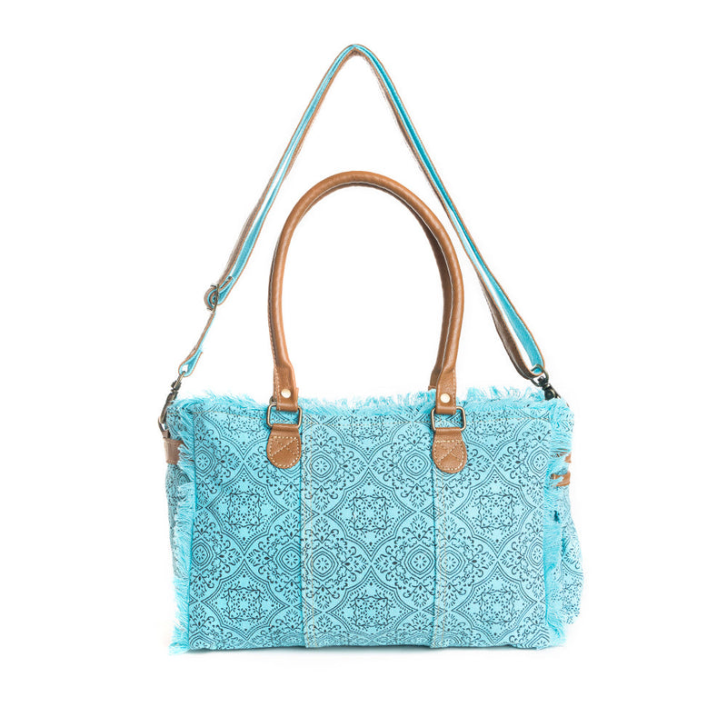 Triple Fork Ranch Tote Bag in Turquoise